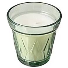 Finchley Scented Candle in Glass,Multi Color,8 cm (Morning Dew,Light Green,Pack of 2)+(Pen free)