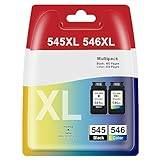 Moreprin PG-545XL CL-546XL Replacement for Canon 545 546 Ink Cartridges XL Black and Colour Compatible for Canon Pixma MG3050 MG2950 MG2550S MG2450 TS3150 TS3350 TS3541 TS3355 TR4551 TR4550 MX495