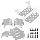 WOHPNLE Rc Chassis Armor Set for Trx-4 82056-4 Rc Car, 5PCS Chassis Armor Stainless Steel Skid Plate Durable Chassis Armors Skid Plate Rc Accessory