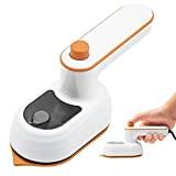 Travel Iron Mini Iron Machine for Clothes, Portable Micro Steam Iron Handheld 180°Rotatable Professional Small Iron for Home Business Traveling Sewing (White)