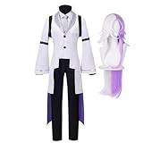 GOBIWM Bungo Stray Dogs Sigma Cosplay Wig Accessories Uniform Outfit Full Set Costumes Halloween Carnival Dress Up Party (Sigma With Wig, S)