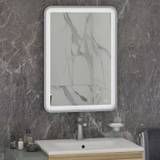 RAK Art Soft Rectangular 500x700mm Chrome LED Illuminated Bathroom Mirror