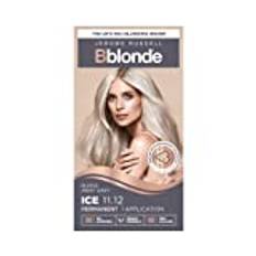 Jerome Russell Bblonde Ice Blonde Permanent Hair Colour – Full Grey Coverage Hair Dye Kit for Pre-Lightened & Blonde Hair, Ammonia Free Hair Dye with Brazil Nut oil