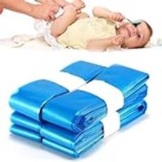 4 Pack Nappy Bin Refills, Scented Nappy Bags Diaper Pail Refill Bags Compatible With Genie/Angelcare/Tommee Tippee And Twist and Click Refill Cassettes (Blue)