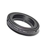 Kood Lens Mount Adapter, T/T2 Lens to Nikon Camera, for Nikon D7100, D7000, D5200, D5100, D3100, D300, D300S, D200, D100, D50, D60, D70, D80, D90, D40, D40x, N70s, D80, D800, D800e, D4, D3, D2, D1