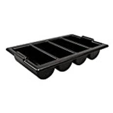 We Can Source It Ltd - Heavy Duty Black Cutlery Tray Catering Stacking Restaurant Kitchen Storage