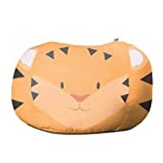 rucomfy Beanbags Kids Animal Bean Bag Chair Safe Toddler Bedroom Seat Durable Comfy Children Playroom Furniture Machine Washable 50 x 65cm (Tiger)