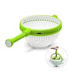 Collapsible Salad Spinner, Colander Spinner, Lettuce Spinner. Spinning Colander with Handle Perfect for Washing and Drying for Fruits, Vegetables, Pasta and more.