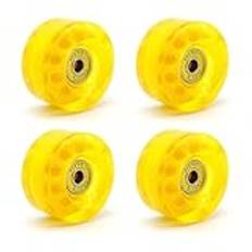 DYHQQ 4 Pack Outdoor Roller Skates Wheels PU Rubber Skate Wheels for Outdoor Skate Shoes, Four-Wheel 58X32mm Roller Skating Accessories