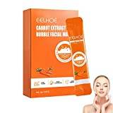 Carrot Pore Purifying Bubble Mask, Carrot Extract Bubble Facial Mask, Carrot Bubble Clarifying Mask, Deep Cleansing, Remove Blackheads, Moisturizing Face Mask for All Skin Types (1 Box)