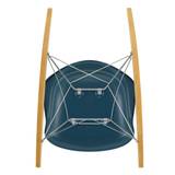 Vitra - Eames Plastic Armchair RAR RE Rocking Chair Chromed - meerblau/Sitzschale recycelter Post Consumer Kunststoff/Gestell Stahldraht verchromt/ Ku
