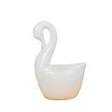HAdLAm Bone China Spoon Rest, Household Swan Flower Blue Shape Small Soup Spoon Holder Rack, Creative Kitchen Spoon Rest for Stove Top (Color : A-swan)