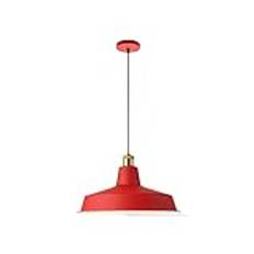SANBDDLYY American Country Pendant Lamp,Stylish Metal Hanging Lamp,Red Shade Chandelier,Vintage Style Kitchen Island Ceiling Lighting Fixture,for Showcase, Farmhouse, Cafe, Bar, Living Room, Lantern(S