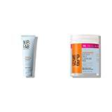 Nip+Fab Glycolic Acid Fix Face Scrub with Salicylic Acid | AHA/BHA Exfoliating Facial Cleanser Polish | 75 ml & Glycolic Acid Fix Daily Cleansing Pads| 100 Pads XXL
