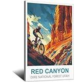 iPuzou Red Canyon Dixie National Forest Utah Vintage Travel Posters 16x24inch(40x60cm) Canvas Painting Poster And Print Wall Art Picture for Living Room