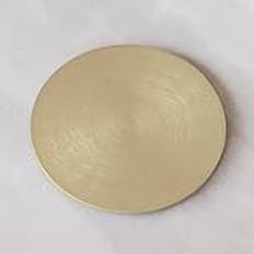 Candle Plate Round Brushed Aluminium [Gold - Handmade] Diameter 12 cm - Candle Holder Pillar Candles, Candle Holder, Pillar Candles, Candle Coaster, Christening Candle, Communion Candle