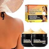 Angozo Tanning Accelerator Cream,100g Sunbed Tanning Accelerator Cream,Self Tanner Oil, Intensive Tanning Luxe Gel,Achieve a Natural Tan with Natural Ingredients,Rapid Tanning Cream 2pcs