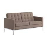 Knoll International - Florence Knoll 2-Seater Sofa - taupe putty/Stoff Hopsack K120613/ohne Knöpfe (82.0 x 159.0 x 80.0cm)