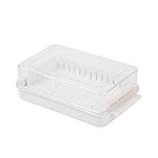 HUSHUI Butter Dish,Butter Dish with Lid for Countertop Plastic Butter Keeper and Cutting Slot for Dividing and Storing Butter Container