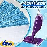 Reusable flash mop refill pads， power mop Pad Absorbing for Wet & Dry，Floor Cleaning Washable Microfiber Mop Heads，Machine Washable Compatible with Flash Powermop Replacements(Blue 4Pack)