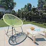 Gecheer Outdoor Rocking Moon Chair, Rocking Chair, Moon Chair, Outdoor Rocking Chair, Patio Furniture Seat Poly Rattan Green, for Garden or Patio Outdoor Chairs