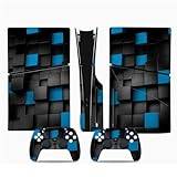 Console and Controller Accessories Cover Skins for Sony PS5 Slim Disc Edition,Carbon Fiber Protective Wrap Cover Vinyl Sticker Decals for Playstation 5 Slim,Game Console Accessories (0045)