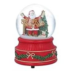 Gisela Graham Santa Merry Christmas Garland Snow Globe