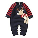 Christmas Tree Outfit Boys Jacket Newborn Infant Boy Girl Christmas Deer Knitted Sweater Baby Jumpsuit Romper Cotton 1 Piece Outfits Clothes Hoodies for Boys 10-12 Baby Onesies Christmas Fancy dr