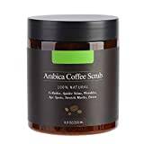 Body Scrub, Natural Exfoliator Arabica Coffee Exfoliating for Whitening Moisturizing Anti-Cellulite Stretch Marks, Acne Treatment, Dead Sea Salt & Sweet Almond Oil