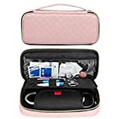 Damero Protective Stethoscope Case Compatible with 3M Littmann/ADC/Omron Stethoscope, Stethoscope Carrying Bag Travel Case for Nurse Accessories, Misty Rose