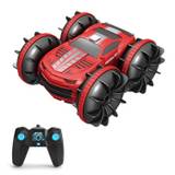 2.4GHz RC Stunt Car Double-sided Car Amphibious RC Car 2 in 1 RC Boat 360° Rotate with LED Lights