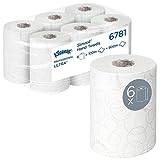 Kleenex Ultra Slimroll roll paper towels 6781 - 2-ply roll towels - 6 x 100 m white roll paper towels , absorbent and tear resistant