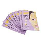 VC Niacinamide Mask, 25ml X 8 Sheets Moisturizing Bubble Mask Soothing Exfoliation Blackheads for Deep Cleansing