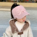 SHEIN Childrens Knitted Hat For Girls Baseball Cap Warm Autumn And Winter New Style Baby Girl Sun Hat Duck Tongue Wool Cap cm  Years Old