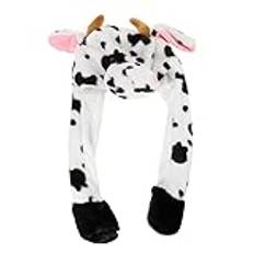 UPKOCH 1pc Cow Hat Girls Hat Kids Outfits Accessories for Girls Kids Performance Prop Toddler Girl Accessories Animal Head Cover Dress for Girls Kids Hats Ear Muffs Short Plush Will Move