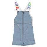 Stella McCartney Kids - Blue Logo Strap Denim Dress - Kids - Elastane/Organic Cotton