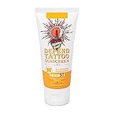Tattoo Care Sunscreen, Deeply Moisturizes and Protects Ink Against Fading Defend Tattoo Sunscreen Cream SPF30 for Men Women 60ml