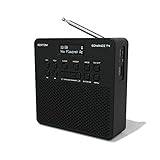 DAB/DAB+ FM Digital Portable Radio with Bluetooth, Presets, Auto tune, Rechargeable Battery and Mains Power with USB Mobile Charging (AZATOM T4 Black)