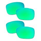 SOODASE For Oakley TwoFace Sunglasses Green 2 Pairs Polarized Replacement Lenses