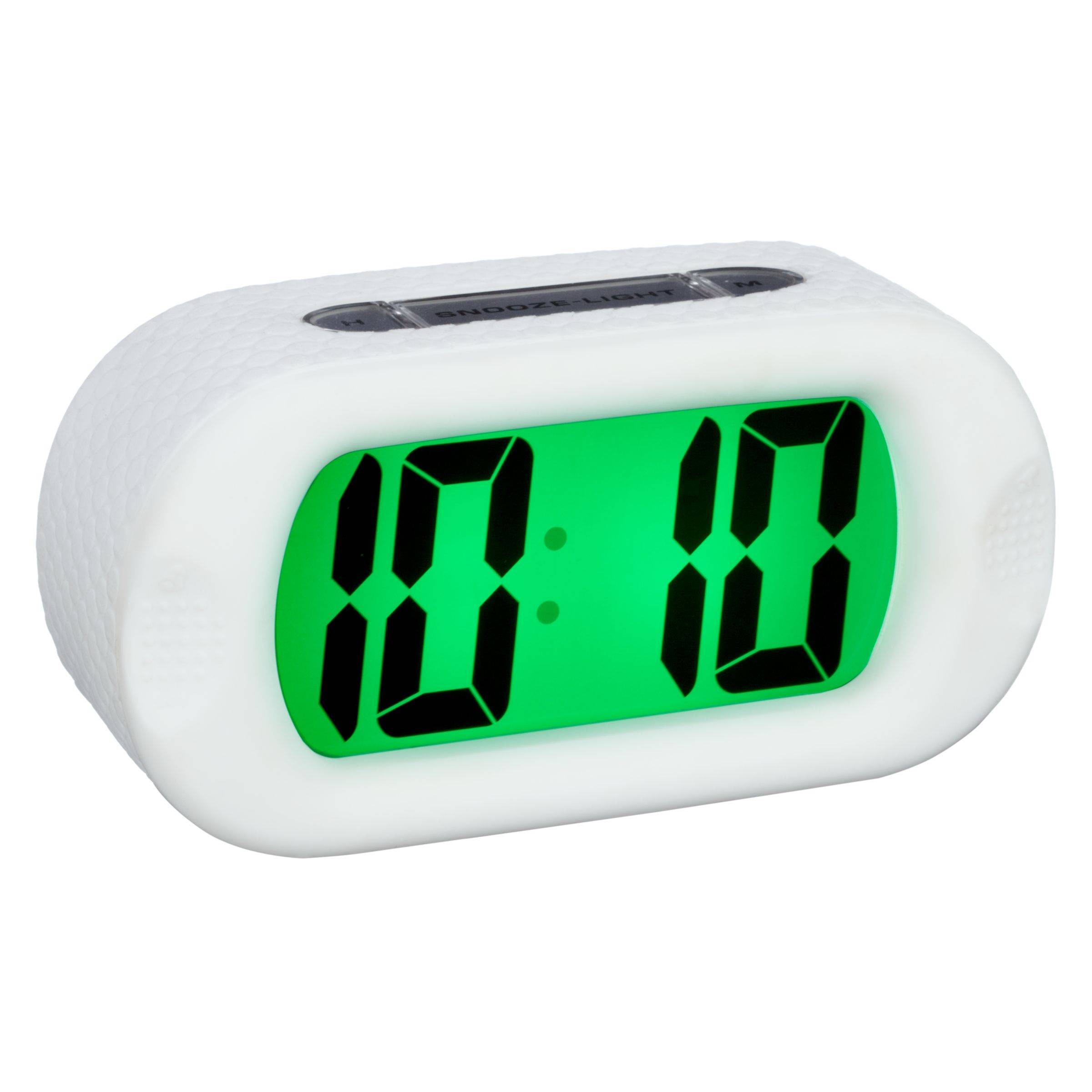 OUR 4ROBP Acctim 13963 Vivo L.C.D Alarm Clock With Black Silicon Casing 