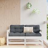 Lechnical Garden Corner Sofas, 2 Pieces, White, Solid Pine Wood, Garden Corner Sofas, Modern Corner Sofas, Garden Sofa (SPU:825507)
