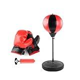 Inflatable Adjustable Boxing Bag Set Boxing Toy With Gloves Freestanding Base Punching Ball Kids Freestanding Boxing Set Freestanding Base Punching Ball With Spring Loaded