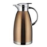 HqSgdMn Stainless Steel Thermal Carafe, Double Walled Vacuum Water and Beverage Dispenser, 24 Hour Heat Retention, 78 Oz / 2.3 Liter, Thermos for Hot Coffee, Household/outdoor Portable Thermos