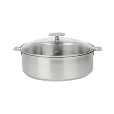 Cristel Mutine Satin 4.5Qt Saute Pan With Lid And Removable Handle