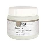 Kreul 75312 Chalky Chalk Paint, Cream Cashmere in 150 ml Plastic Tin, Soft Matt Colour, Creamy Opaque, Quick-Drying, for Used Look Effects