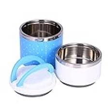 Qiilu Lunch Box, 2 Layer Stainless Steel Insulation Thermo Thermal Lunch Box Food Container Hot Food Thermal for Adults Kids Food Lunch Box for Hot Hot Lunch Food Flasks for Hot Food Food Thermos