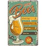 Menu Beer Retro Metal Tin Signs Craft Beer Quotes Posters Pub Bar Plaque Decoration Home Club Room Wall Decor 12x16 Inches