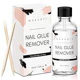 Makartt Nail Glue Remover for Press on Nails, 50ml Professional Nail Tips Artificial Nail Acrylic Fake Nail Adhesive False Nail Remover without Acetone (50ml)