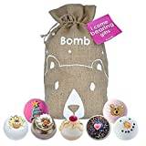 Bomb Cosmetics I Come Bearing Gifts Handmade Hessian Sack Bath Blaster Gift Pack, Contains 7-Piece, 160 g Each