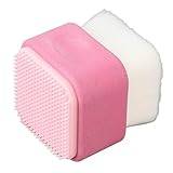 Facial Scrubber, Double Sided Face Brush Massager Silicone Compact Deep Cleansing Soft Blackhead Scrubber for Home